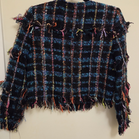 Colorful Fringed Women's Jacket - Picture 2 of 7